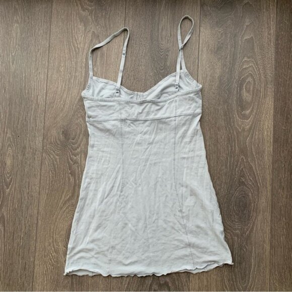 Aritzia Wilfred Bustier Corset Tank Top Pale Blue Gray Cotton Sleeveless Small - Picture 6 of 15